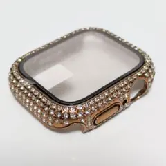 AppleWatchケース 40mm ローズ キラキラ 強化ガラス