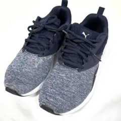 PUMA プーマ スニーカー ネイビー EUR40（25.5cm)数回使用 美品