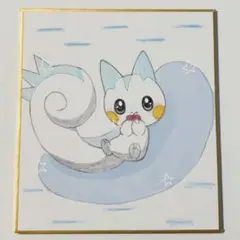 ポケモン パチリス オリジナルイラスト 色紙 手描きイラスト ファンアート