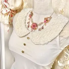 LIZLISA スカラップ刺繍セーラートップス 半袖 量産 地雷 ピンク