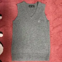 EAST BOY グレー Vネックニットベスト