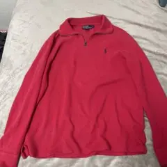 Polo by Ralph Lauren 赤 ジップアップ セーター L