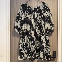 □新品□未使用□タグ付□アズノウアズ□ドット柄 五分袖チュニック M