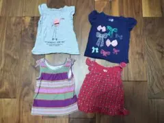 ベビー服 女の子 まとめ売り Tシャツ タンクトップ 4点セット 80cm