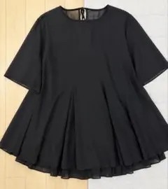 PLSTコットンボイルチュニックブラウス Mサイズ ブラックのサムネイル