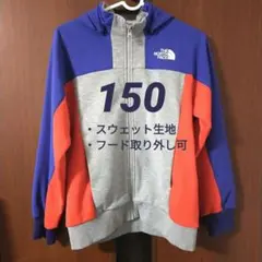 150 THE NORTH FACE フルジップ パーカー グレー/オレンジ/紫