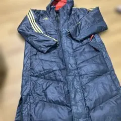 adidas ネイビー ジュニア　ダウン　ベンチコート M
