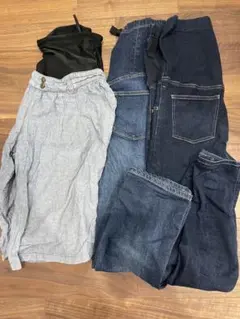 マタニティ　デニム　レギンス　3本セット