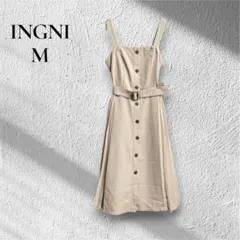 【INGNI】【M】ジャンパースカート　サイドプリーツ　腰ベルト　オシャレのサムネイル
