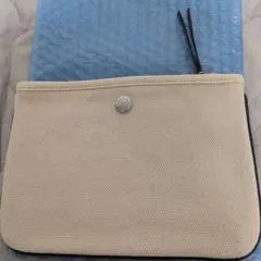 TORY BURCH キャンバス ポーチ アイボリーのサムネイル
