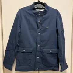 【新品・未使用】クロコダイル　L ネイビー ボタン付き　ファスナー ジャケット