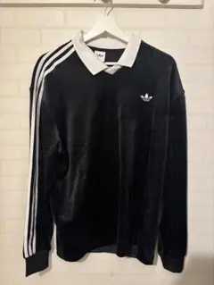 adidas ブラック ベロア生地