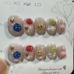 【セツ】 マグネットベース　可愛い　3Dアートネイルチップ　付け爪(A1512)