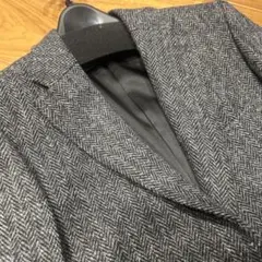 【新品】ハリスツイード／FACE MIX ヘリンボーン ジャケット グレー M