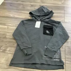グレー フード付きトレーナー 140