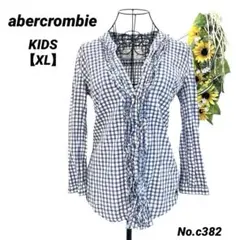 アバクロ abercrombie キッズ XL チェックシャツ フリルレディース