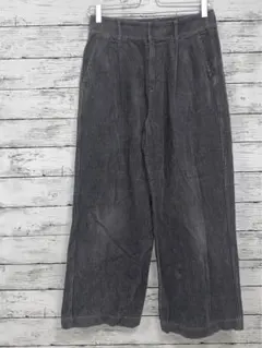 デミルクス ビームス　コーデュロイワイドパンツ　グレー　サイズ38(M)のサムネイル