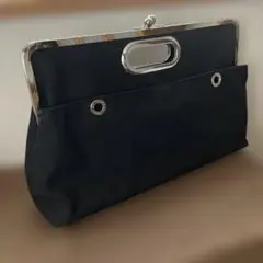 AYANOKOJI 黒いキャンバスハンドバッグ