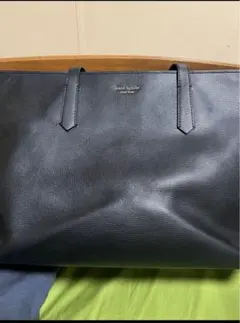 kate spade 黒 レザートートバッグ