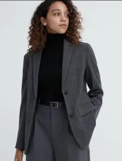 UNIQLO テーラードジャケット　グレンチェック　S