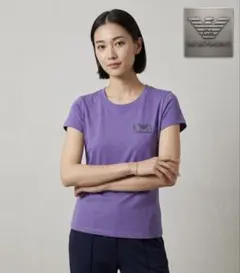 EMPORIO ARMANI UNDERWEAR Tシャツ パープルロゴプリントのサムネイル