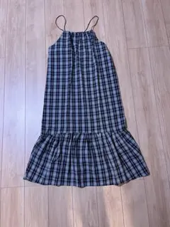 チェック　キャミワンピース