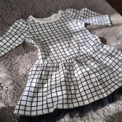 GREEN LABEL RELAXING チェック柄ワンピース 115　七分袖