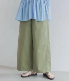 studio CLIP スタディオ クリップ　ワイドベーカーパンツ　カーキ
