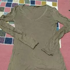 ラルフローレン、シルク、綿長Tシャツ