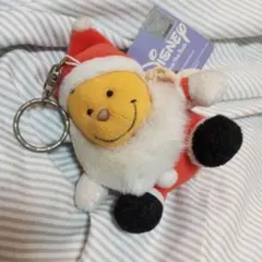 レトロ　ディズニー　くまのプーさん　サンタクロース　マスコット　キーホルダー