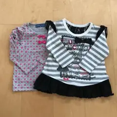 長袖Tシャツと チュニック  2枚セット  80