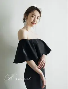 黒ドレス　前撮り　ウェディング　パーティー