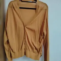 GUオレンジ色の長袖カーディガン