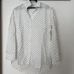 UNIQLO ユニクロドット柄 長袖シャツ ホワイトのサムネイル