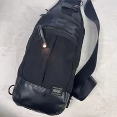 ライト付 ポーター ヒート スリングショルダーバッグ ボディバッグ ブラック