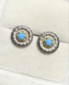 ターコイズサンバーストピアス