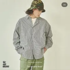【新品タグ付き】Kelen CRAZY SHIRT ストライプシャツ 38のサムネイル