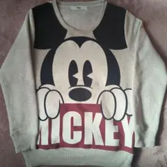 Disney ミッキーマウス スウェット トレーナーL グレー