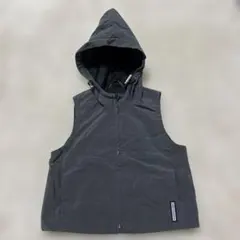 COMME CA DU MODE フード付きベスト グレー