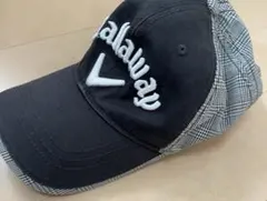 Callaway キャップ 黒/チェック柄