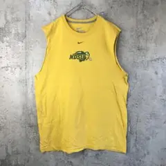 B1225古着　Tシャツ カットオフ　黄　90s Y2K