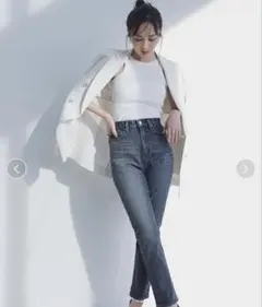 Slim straight denim anuans アニュアンス