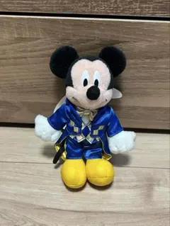 ディズニーランド ミッキーマウス ぬいぐるみバッチ 青いコスチューム 20周年