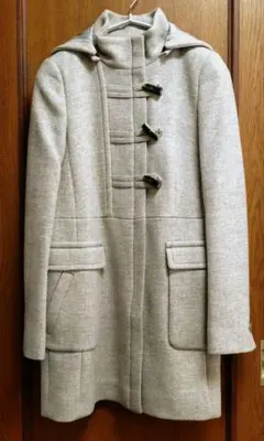 レア商品　CAROLL ダッフルコート フード付き　グレイベージュ