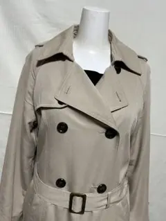 トレンチコート　ベージュ　春服　アウター　ベルト付き　スプリングコート