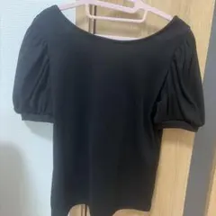 INGNI未使用 バックリボン リブニットブラック M