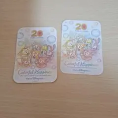 【非売品】 ディズニーシー ステッカー ダフィー&フレンズ20周年　2枚セット