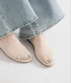 URBAN RESEARCH メッシュシアーバレエシューズ ベージュのサムネイル