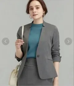 【未使用タグ付グリーンレーベルリラクシング パンツスーツ セットアップ