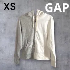 ギャップ フルジップパーカー ツートンカラー ロゴ入り バックプリント入り 良品